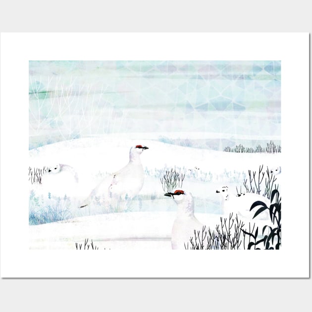 Winter birds Wall Art by KatherineBlowerDesigns